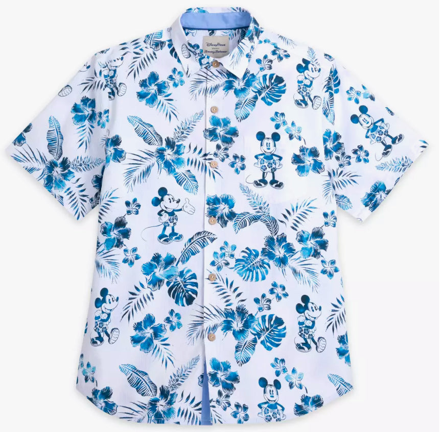 Disney Mickey Aloha Tommy Bahama Shirt Button