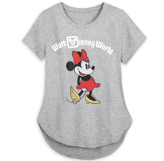 Walt Disney World Minnie Rhinestone Shirt XS