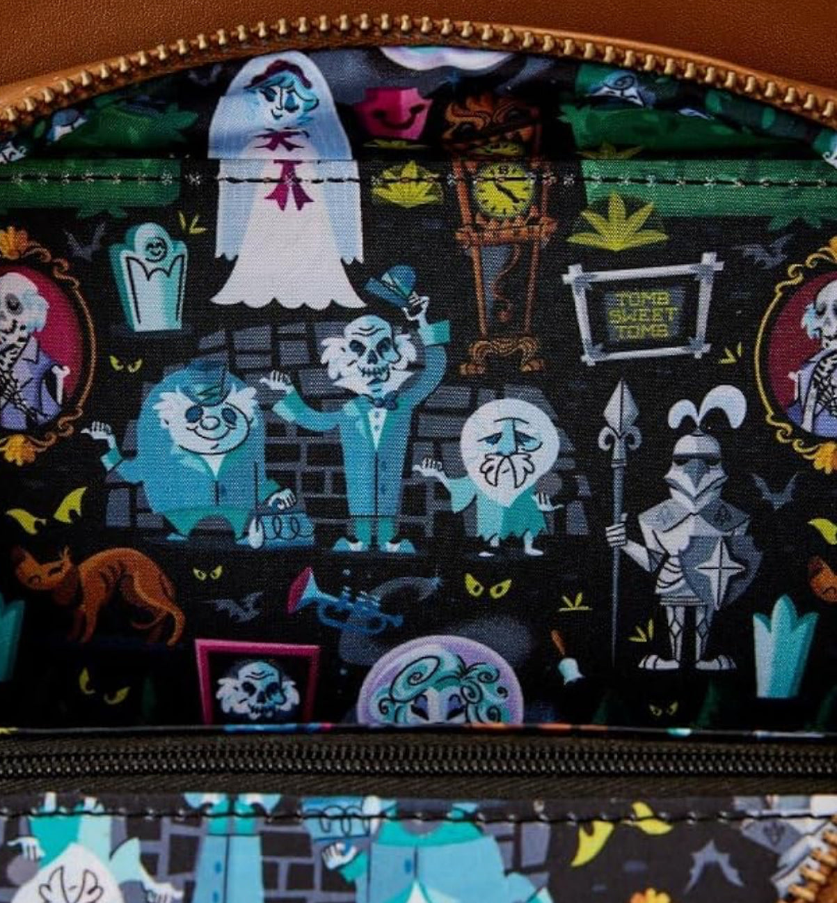 Disney Haunted Mansion Clock Loungefly Crossbody Bag Purse