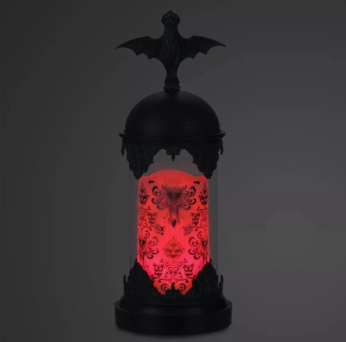 Disney Haunted Mansion Light-Up Hurricane Candle Set Color Changing