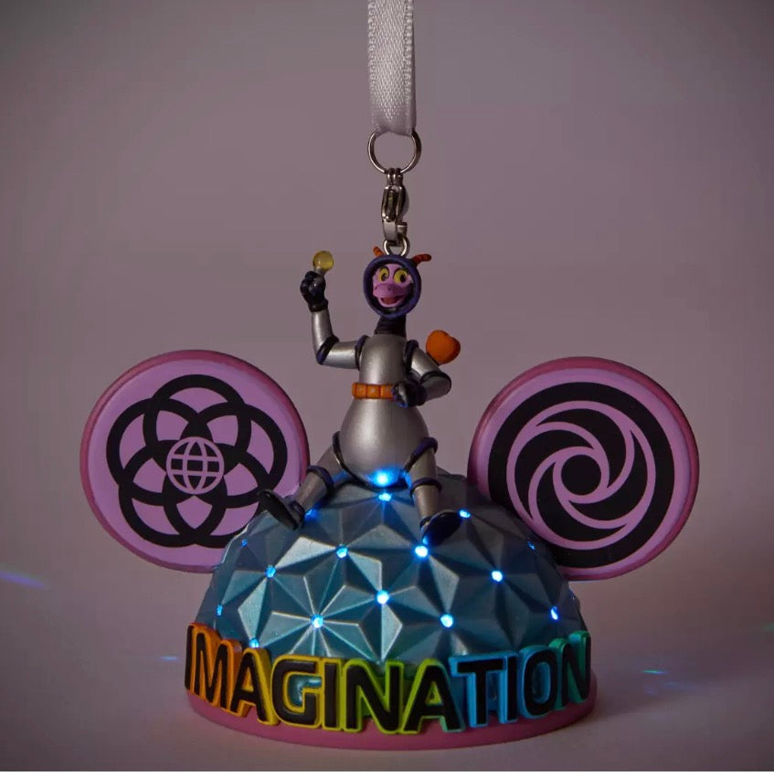 Disney Epcot Figment Ear Hat Ornament Light Up