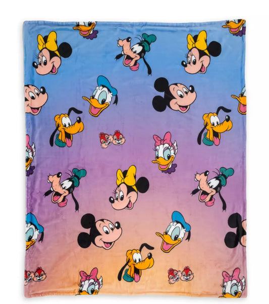 Disney Mickey & Friends Reversible Fleece Throw Blanket-Cartoon Pals