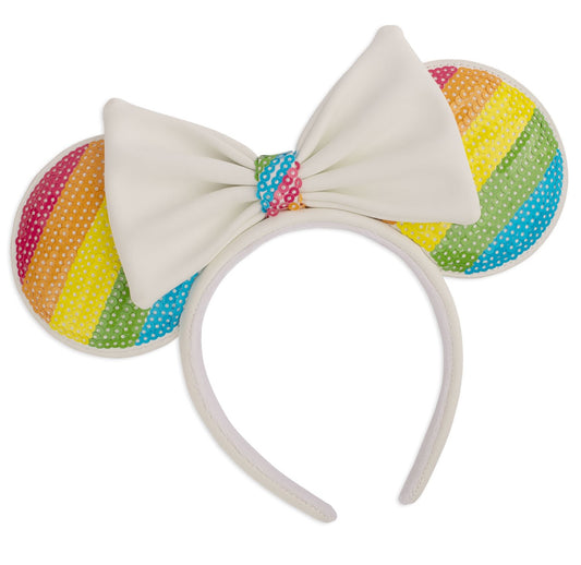 Disney Loungefly Ear Headband - Minnie Mouse Sequin Rainbow