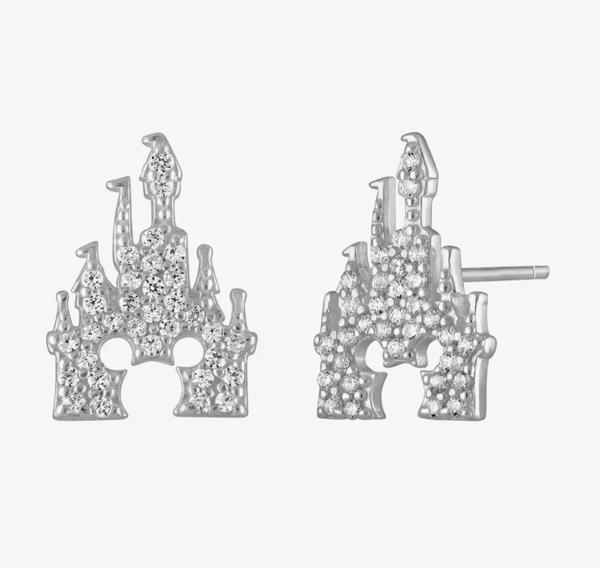 Disney Mickey Fantasyland Castle Earrings Rebecca Hook