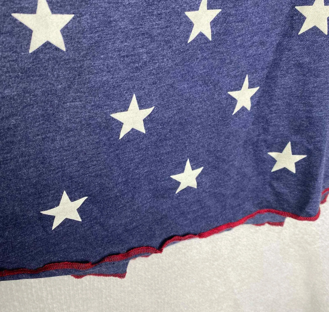 Universal Studios Marvel Captain America Tank Top Shirt Medium-Navy/White Stars