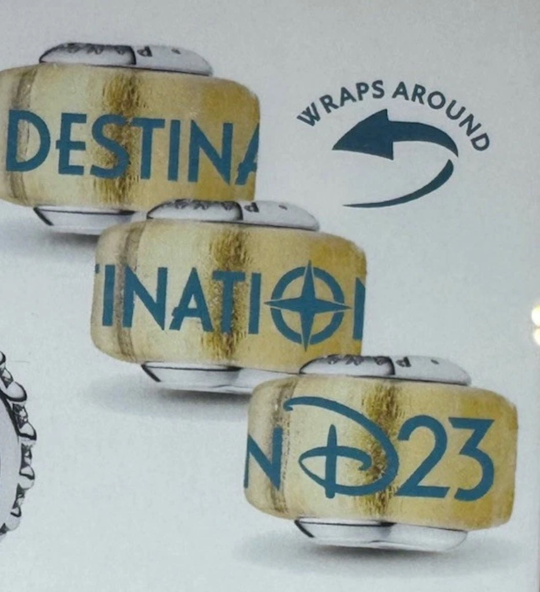 Disney Parks D23 Destination D Pandora Murano Glass Spacer Charm