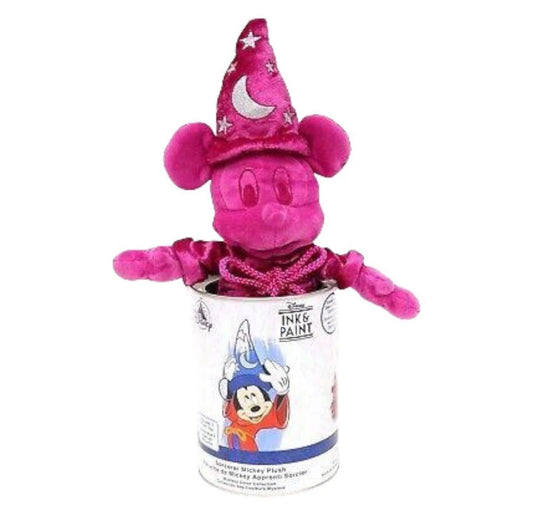 Disney Ink and Paint Sorcerer Mickey Plush Paint Can Pink