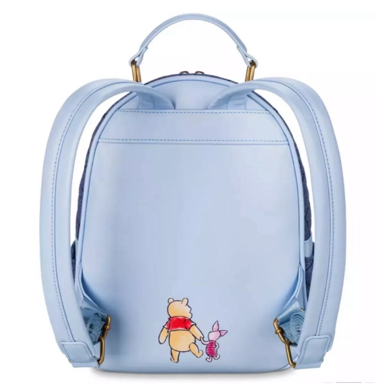 Disney Winnie the Pooh Quilted Denim Loungefly Mini Backpack World of Treasures