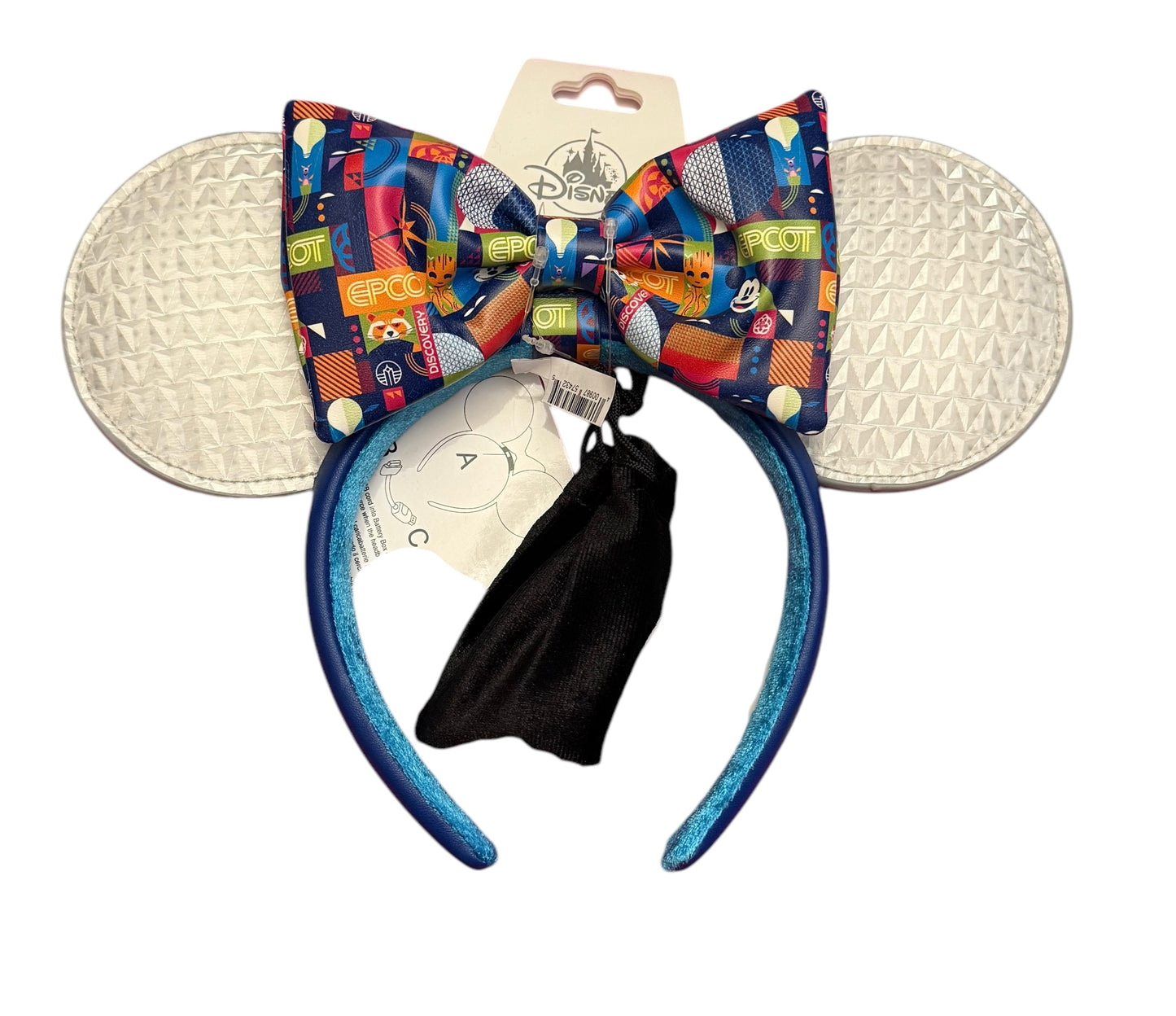Disney Epcot Spaceship Earth Minnie Ears Headband-Light Up