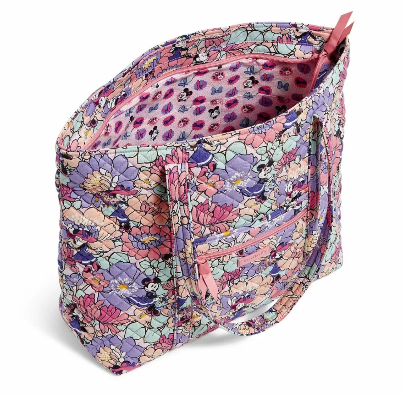 Vera Bradley Large Iconic Tote Disney Minnie Mouse Garden Party