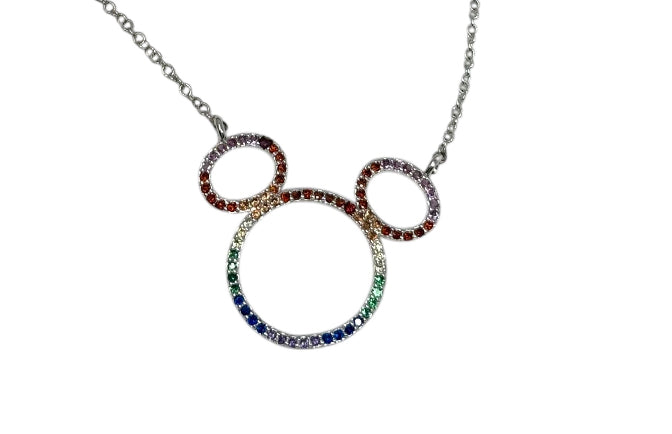 Disney Rainbow Mickey Necklace