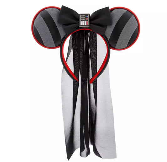 Disney Star Wars Darth Vader Minnie Ear Headband with Veil