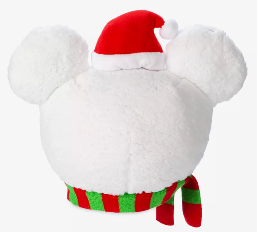 Disney Mickey Snowman Holiday Plush Pillow