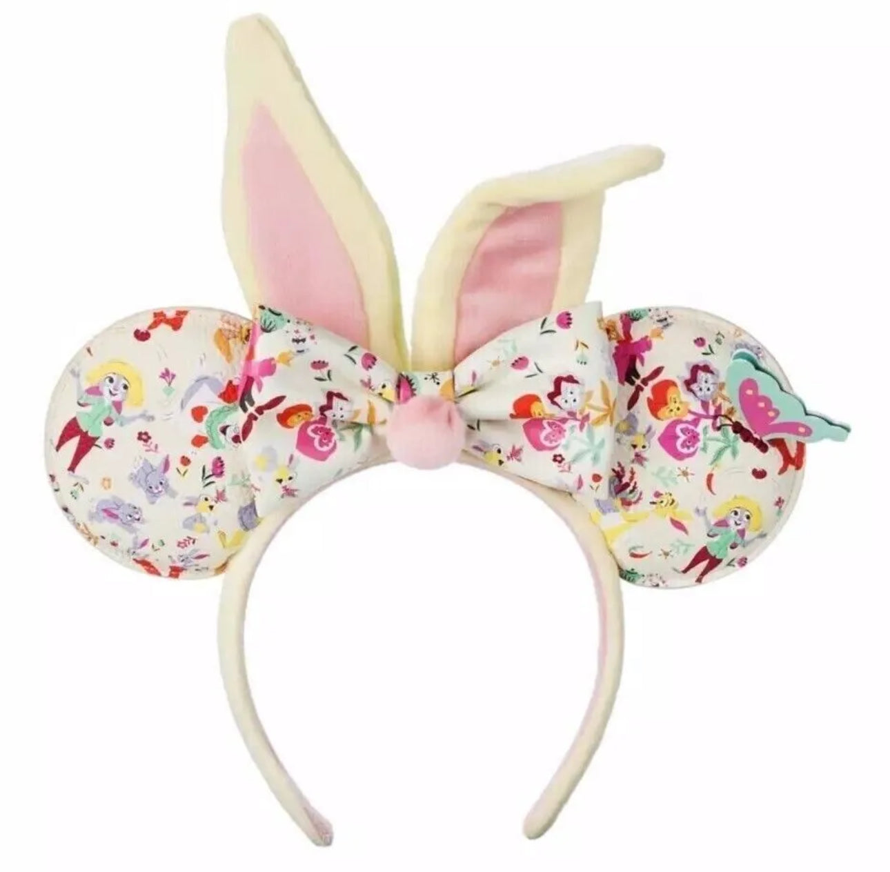 Disney Minnie Easter Spring Reigning Rabbits Ears Headband