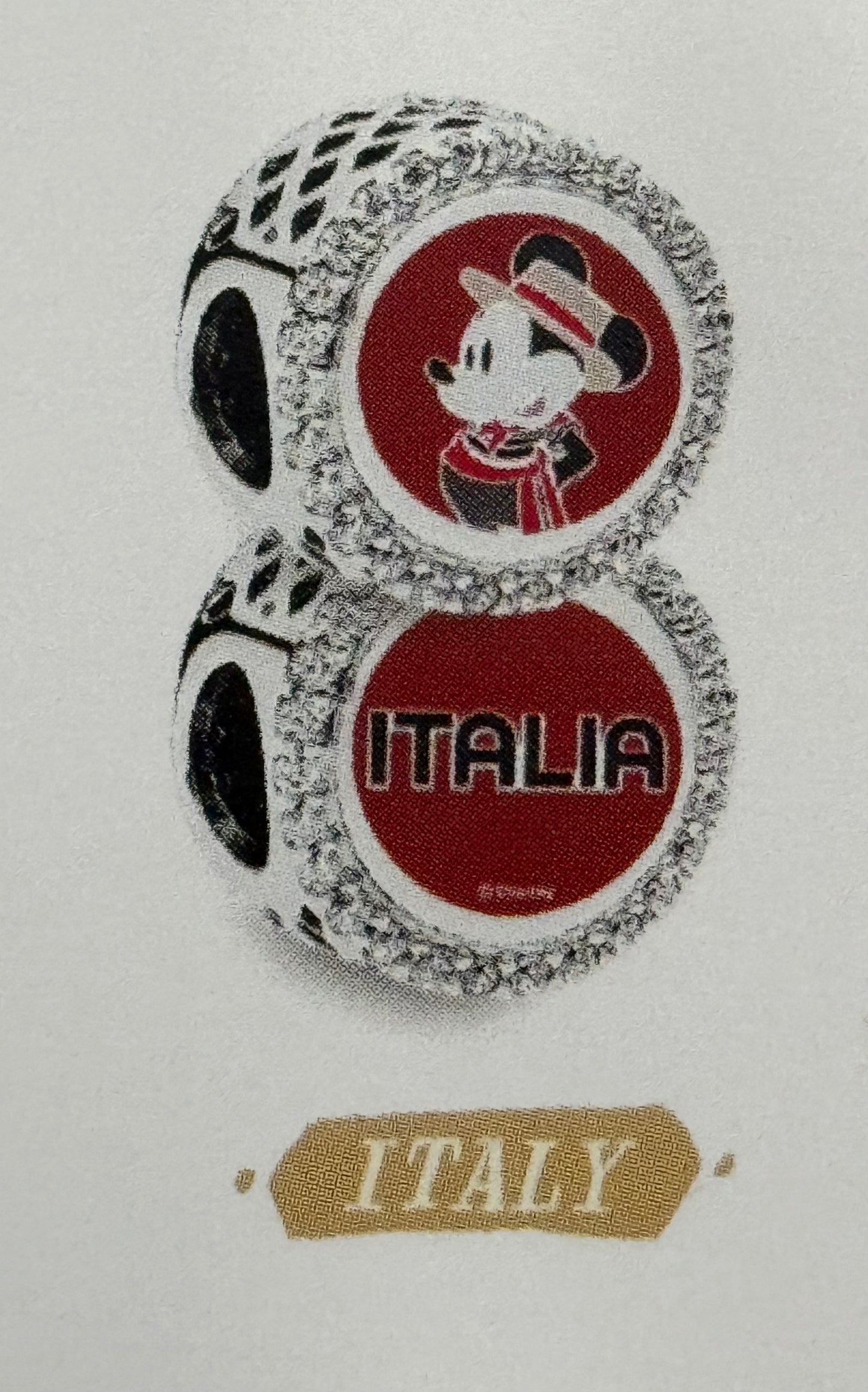 Disney Epcot Italy Italia Mickey Pandora Charm Bead-World Showcase