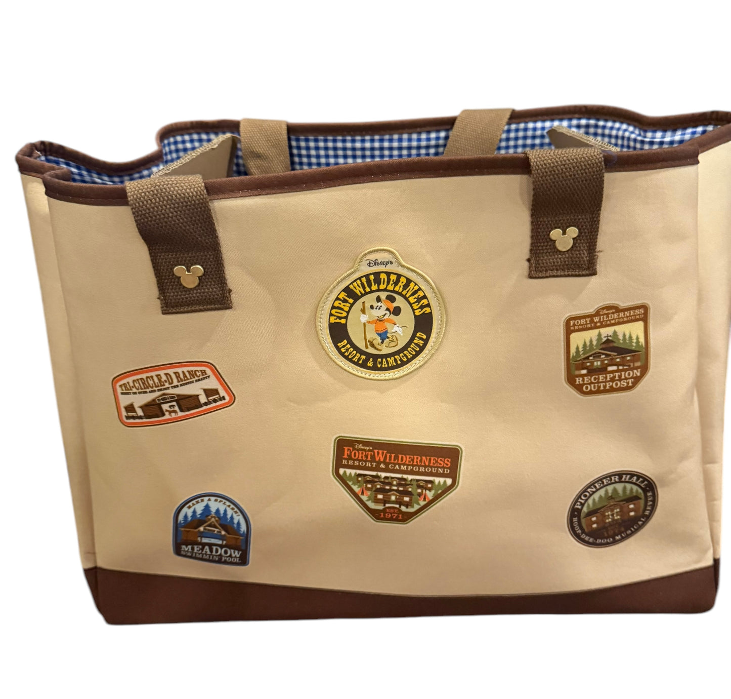 Disney Fort Wilderness Campground Patch Tote Bag