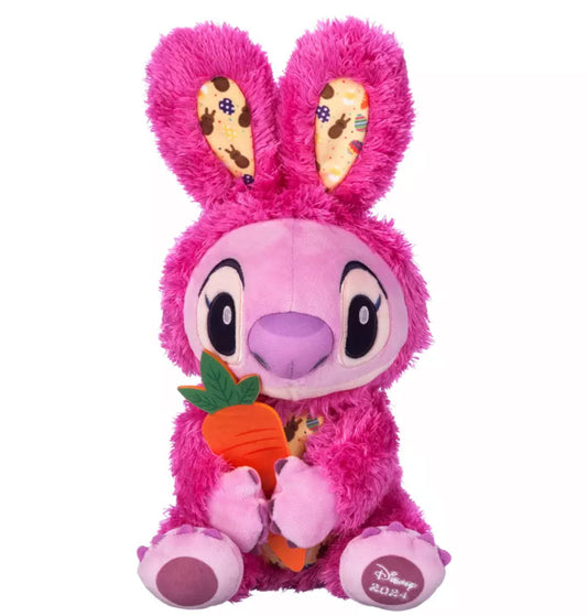 Disney 2024 Stitch Pink Angel Plush Easter Bunny – Medium 13''