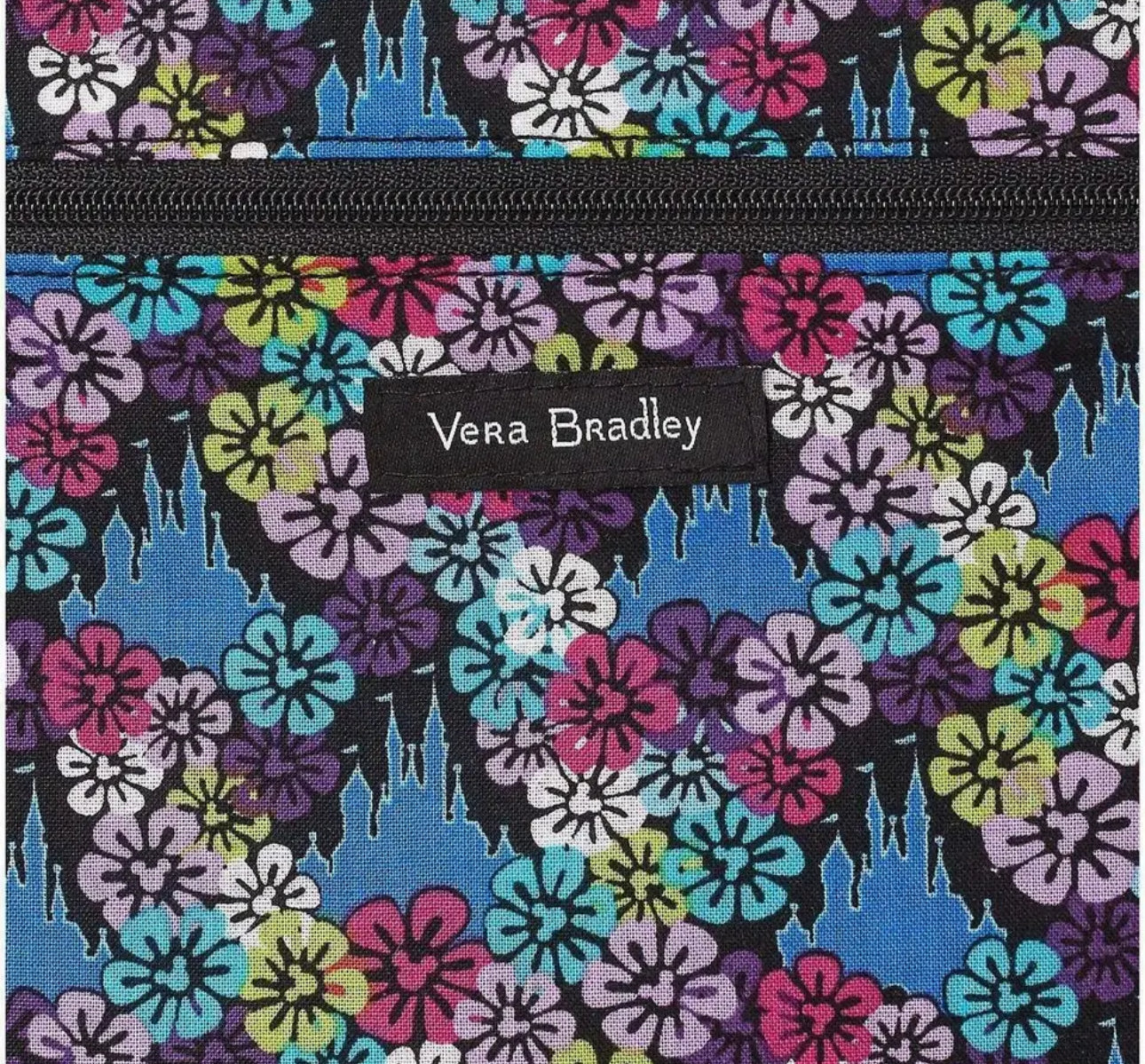 Vera Bradley Triple Zip Hipster Crossbody Purse Disney Mickey’s Paisley Celebration