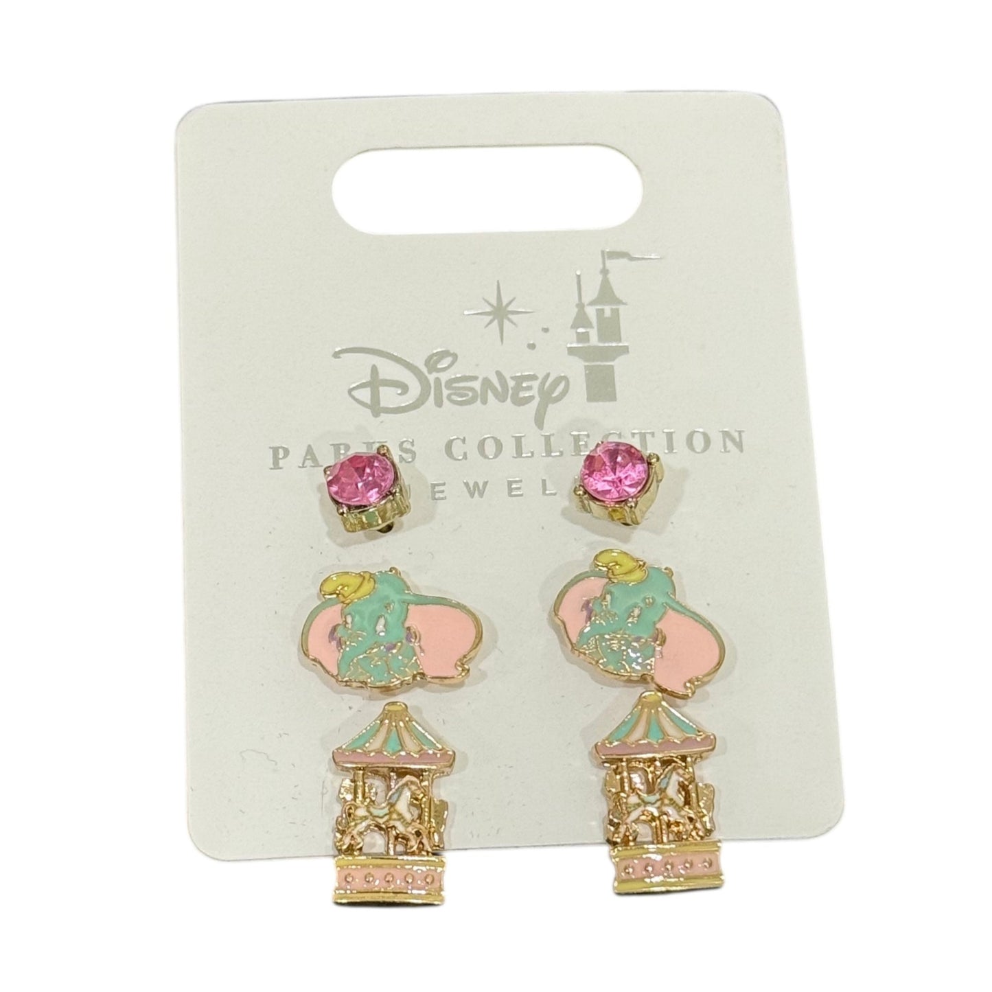 Disney Parks Fantasyland Earrings Set-Dumbo Carousel