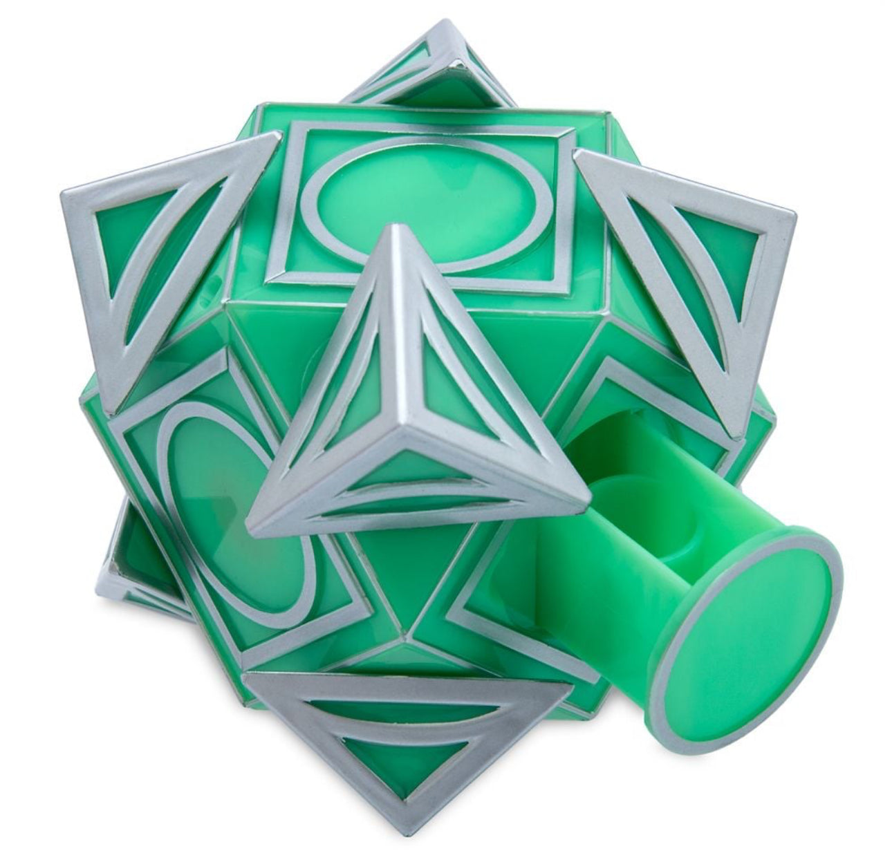 Disney Star Wars Jedi Holocron Cube Silver Green