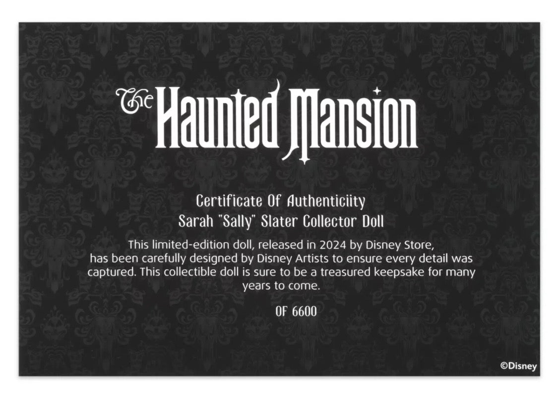 Disney Parks The Haunted Mansion Sarah Sally Slater Doll Limited Edition