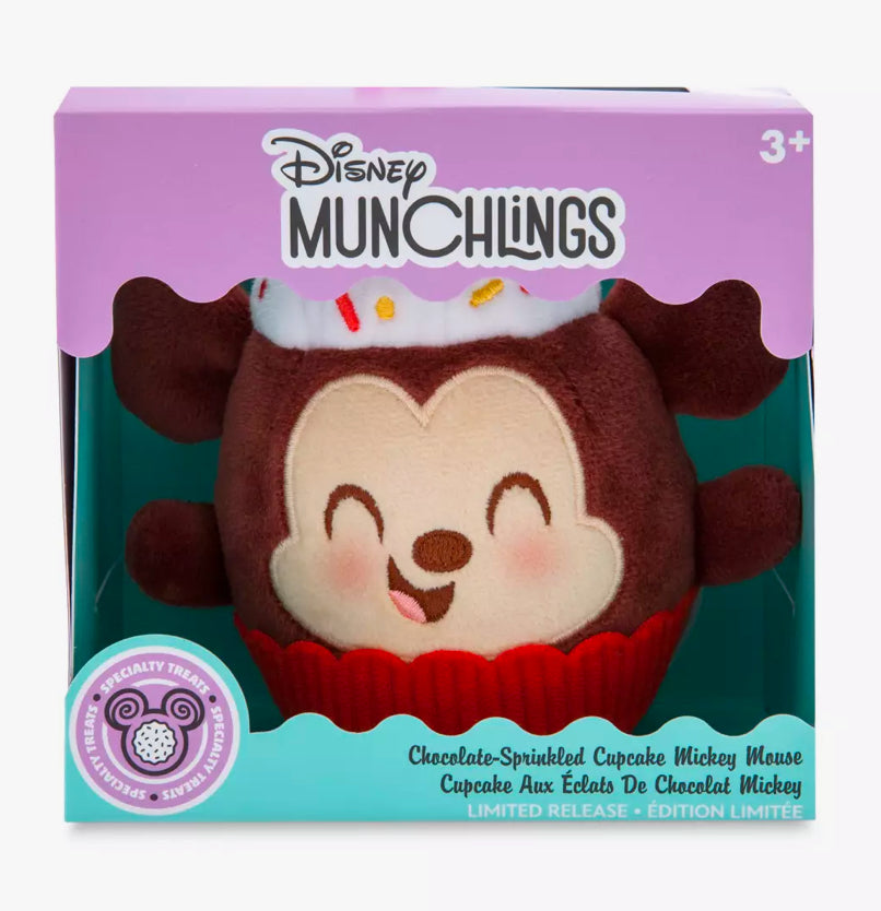 Disney Munchlings Plush-Mickey Chocolate Sprinkled Cupcake