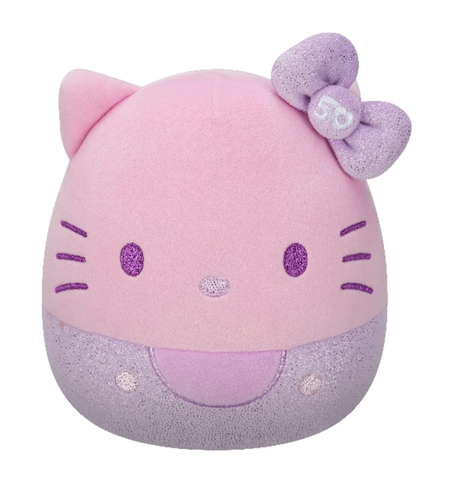 Squishmallow 8” Plush Hello Kitty Monochrome Purple 50th Anniversary Ultra Soft Toy