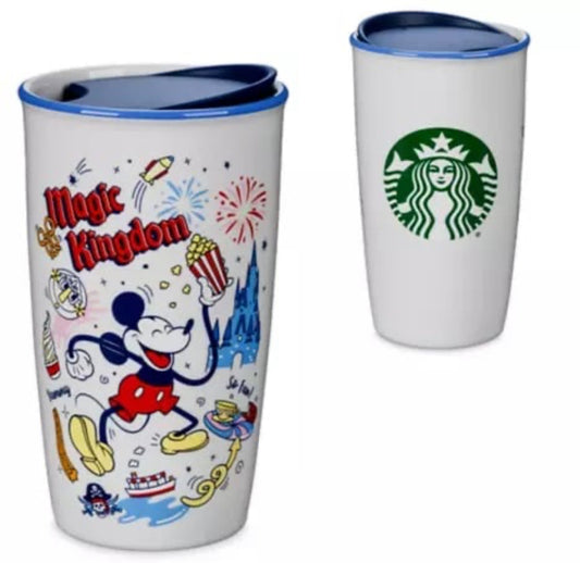 Walt Disney World Mickey Magic Kingdom Starbucks Tumbler-White