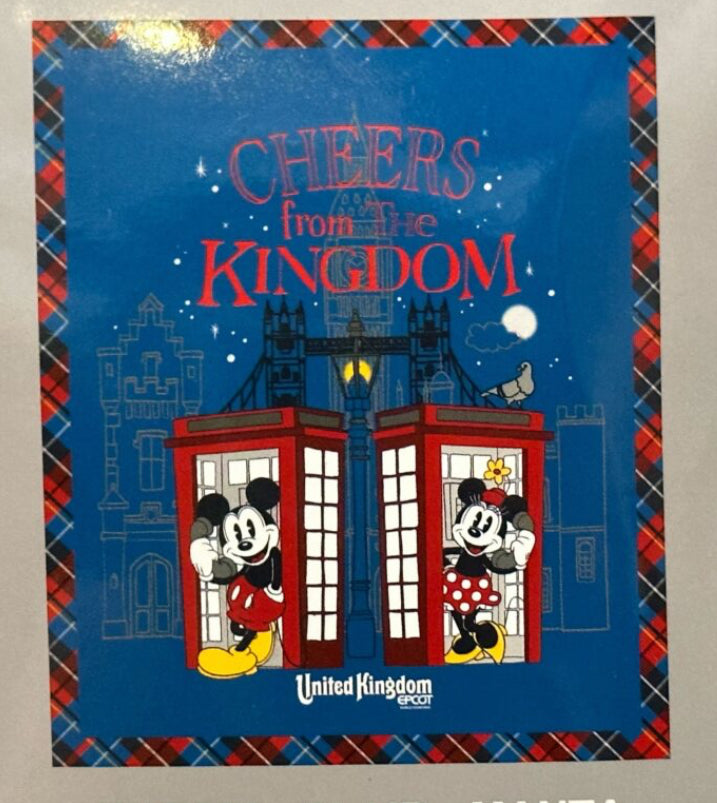 Disney Epcot United Kingdome UK Mickey Minnie Throw Blanket-Telephone Booth