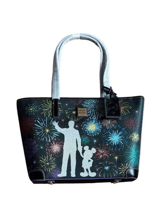 Disney Partners Castle Dooney & Bourke Tote Bag Purse-Walt & Mickey