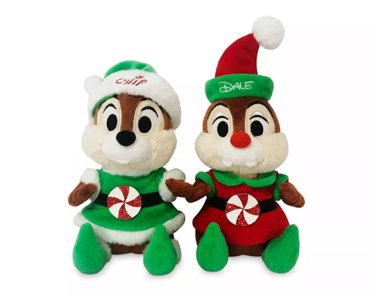 Disney Chip 'n Dale Peppermint Holiday Christmas 2020 Small Plush Set