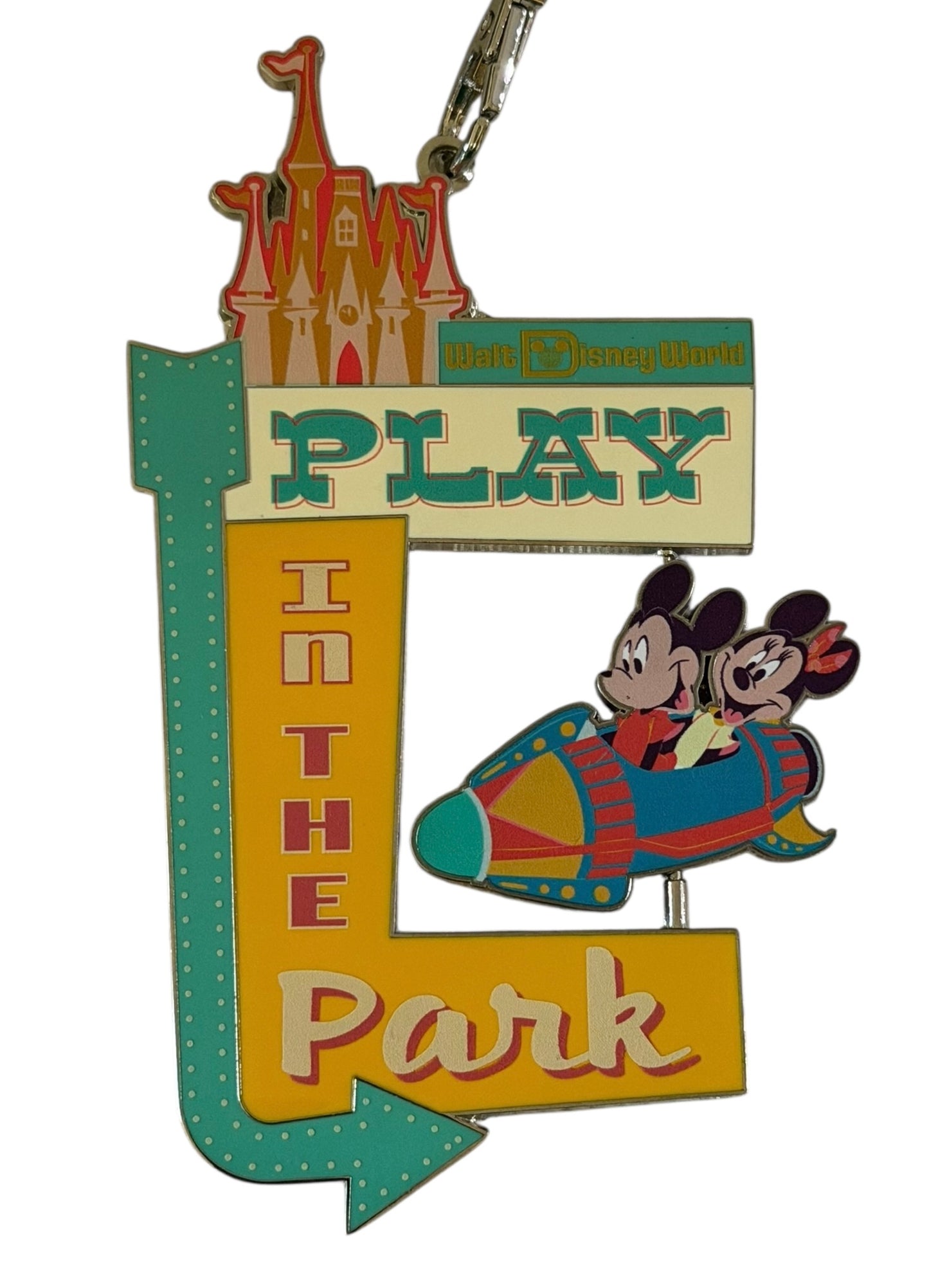 Disney Play in the Park Ornament Mickey, Minnie Castle