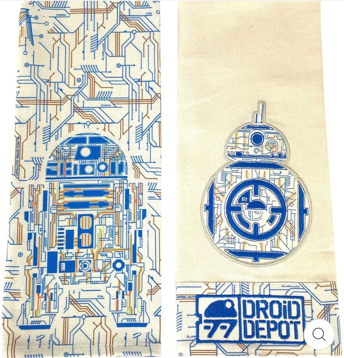 Disney Star Wars Galaxys Edge Droid Depot Hand Towels Set of 2