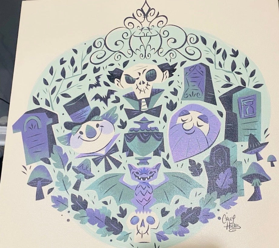 Disney Haunted Mansion A Ghost Will Follow You Home Caley Hicks Wrapped Canvas 18/95