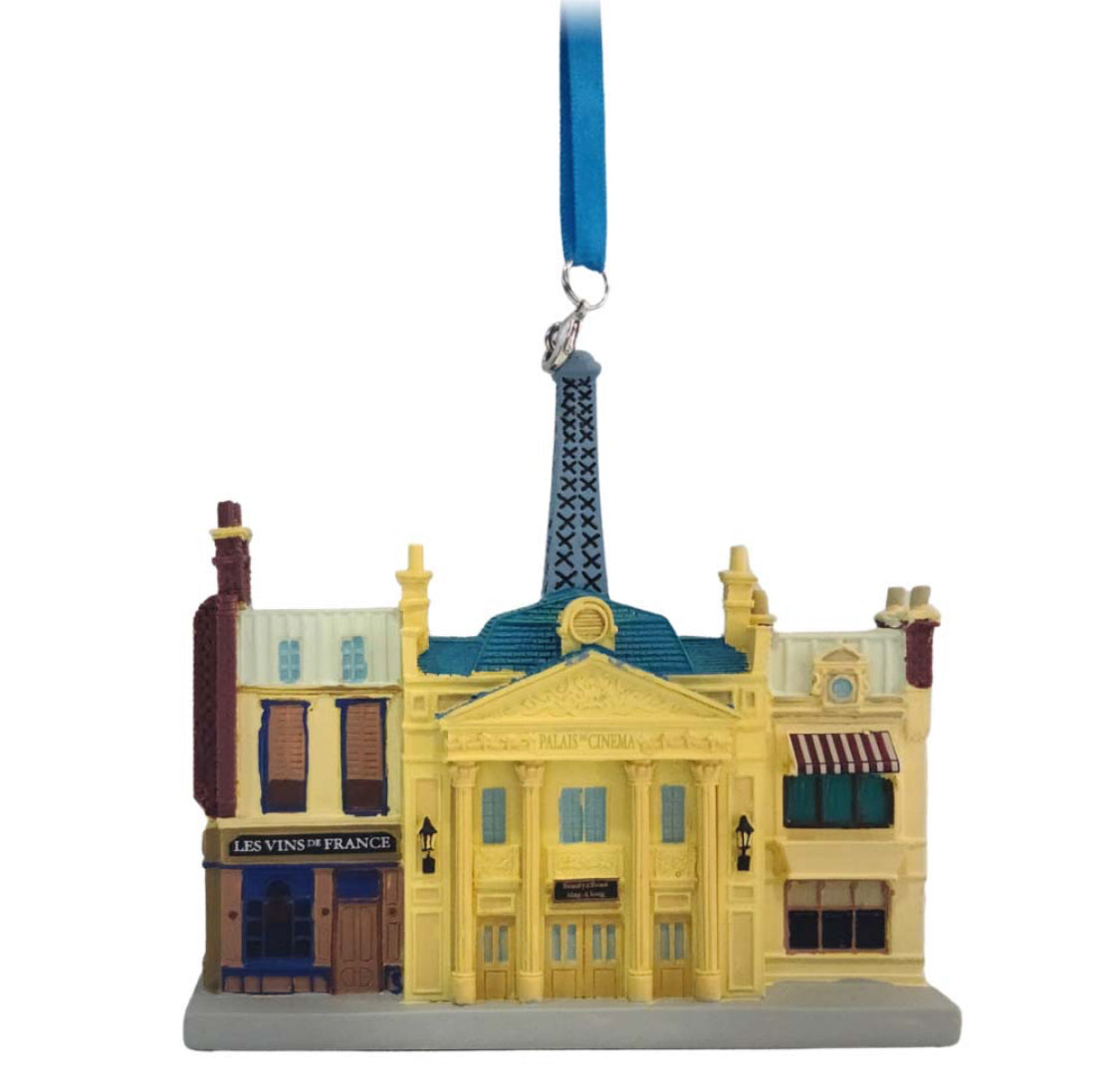 Disney Epcot France Pavilion Building Ornament Mickey & Minnie Eiffel Tower