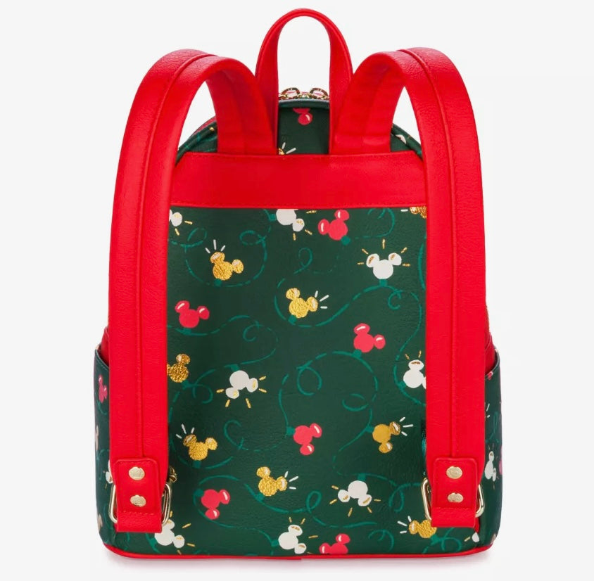 holiday loungefly mini backpack Disney Mickey Holiday Lights Loungefly Mini Backpack Purse – World of Treasures