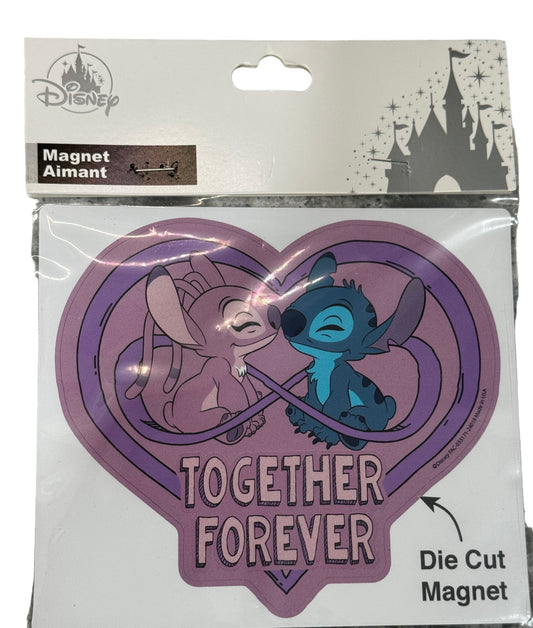 Disney Stitch & Angel Heart Magnet-Together Forever