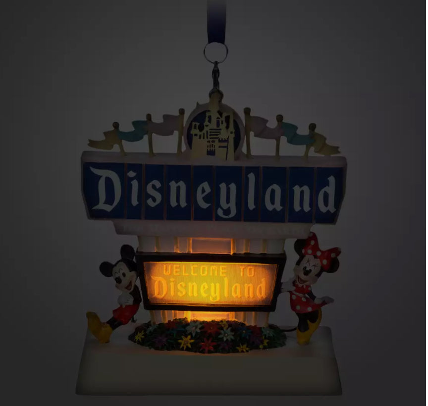 Disneyland Marquee Light-Up Living Magic Sketchbook Ornament
