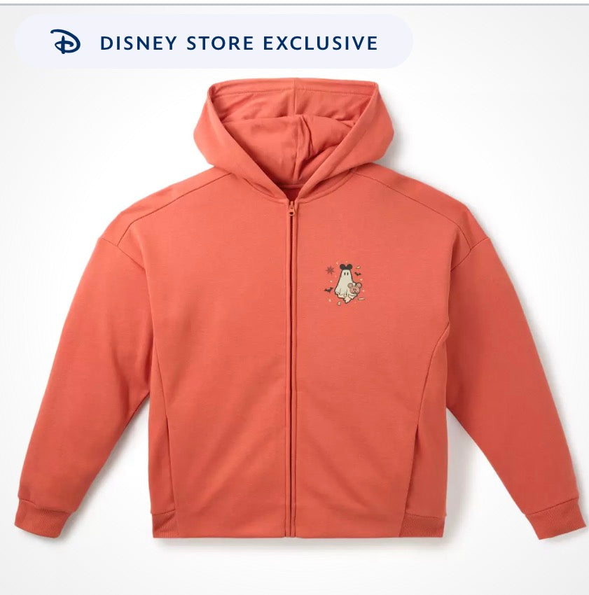 Disney Store Exclusive Boo To You Mickey Ghost Zip Hoodie 3XL