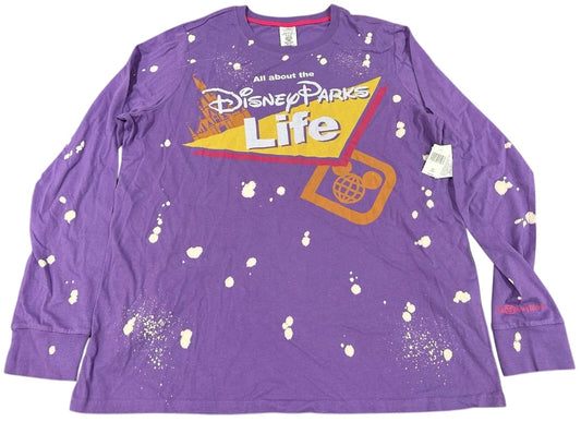 Walt Disney World Disney Parks Life Shirt-Large-Long Sleeve Purple