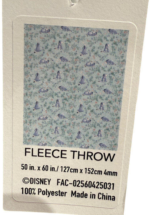 Disney Winnie the Pooh EEYORE Plush Fleece Blanket Throw