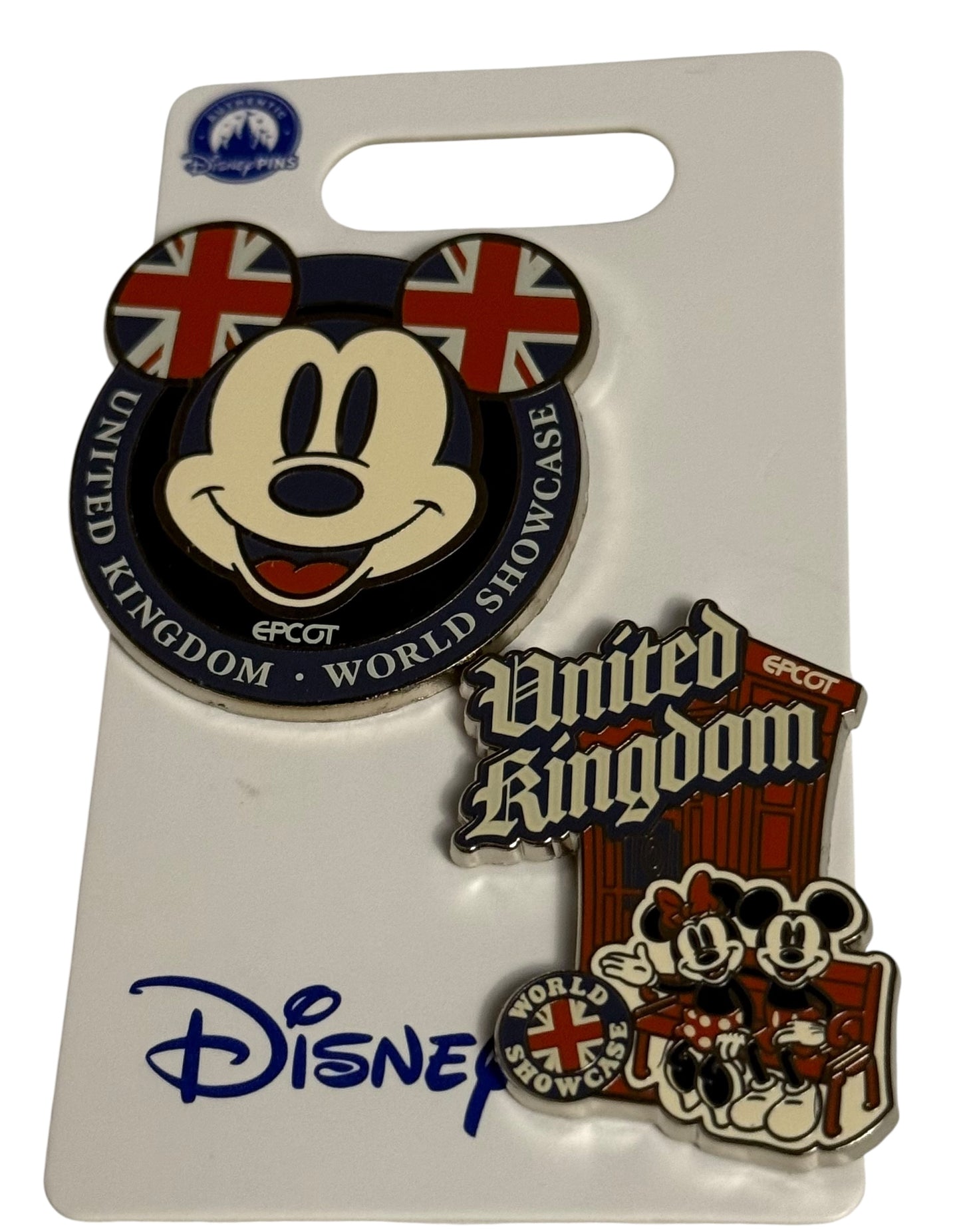 Disney Epcot United Kingdom Mickey & Minnie Pin Set UK