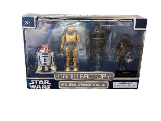 Disney Star Wars Galaxy Edge Droid Factory Obi-Wan Kenobi Figure Set R3-T2, NED-B, Viper Probe, 1-JAC