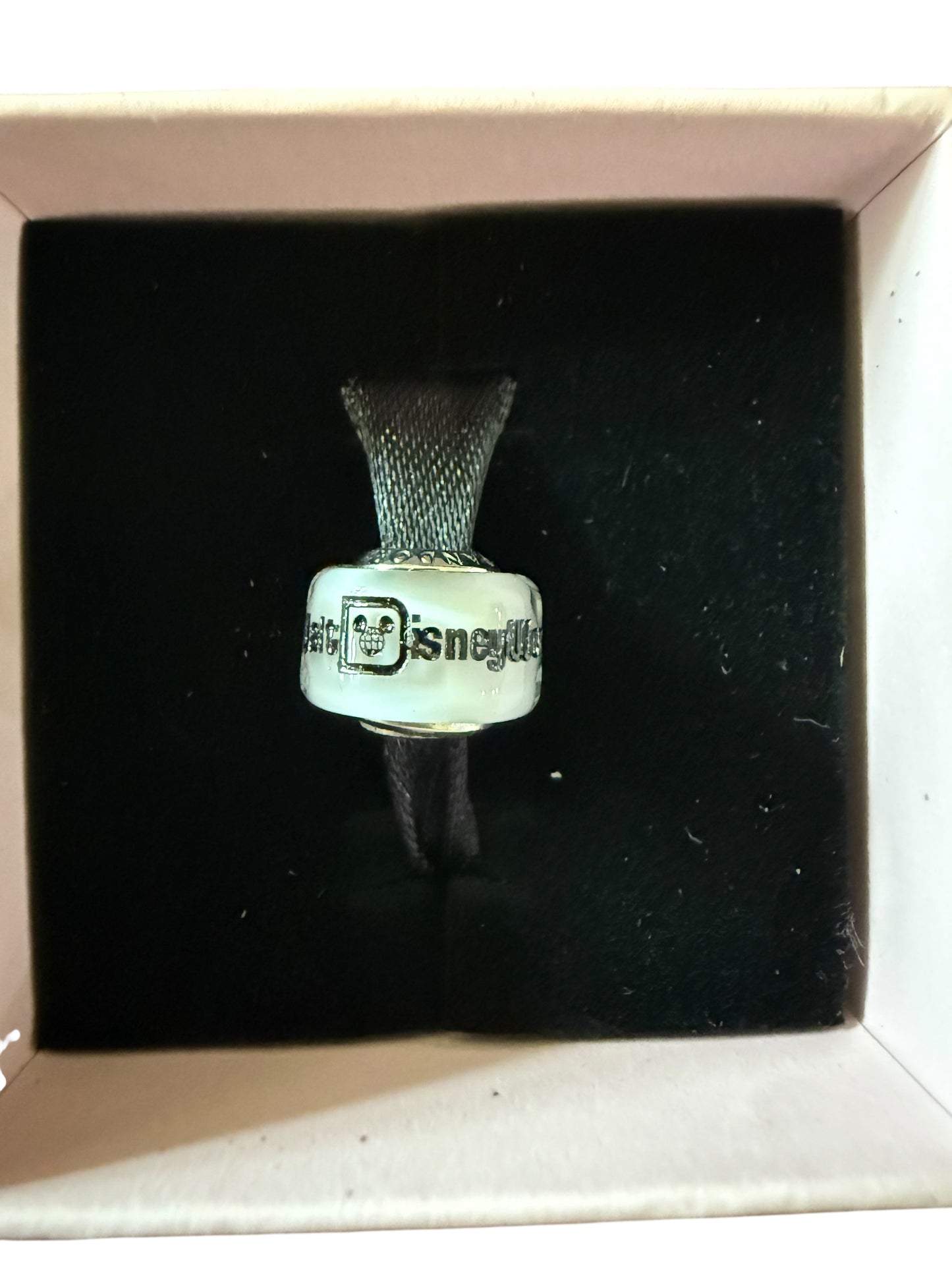 Walt Disney World Murano Pandora Bead Charm White