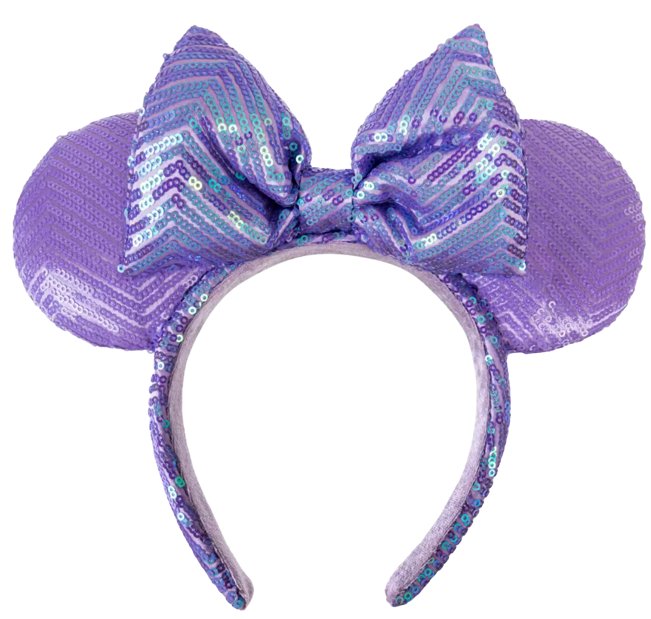 Minnie Mouse Sequin Ear Headband for Adults – Lavender