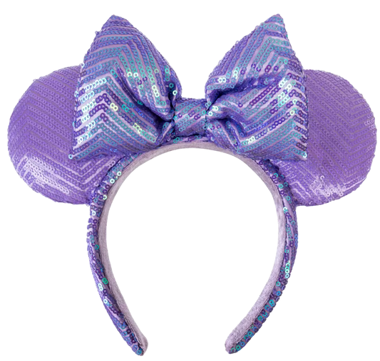 Minnie Mouse Sequin Ear Headband for Adults – Lavender