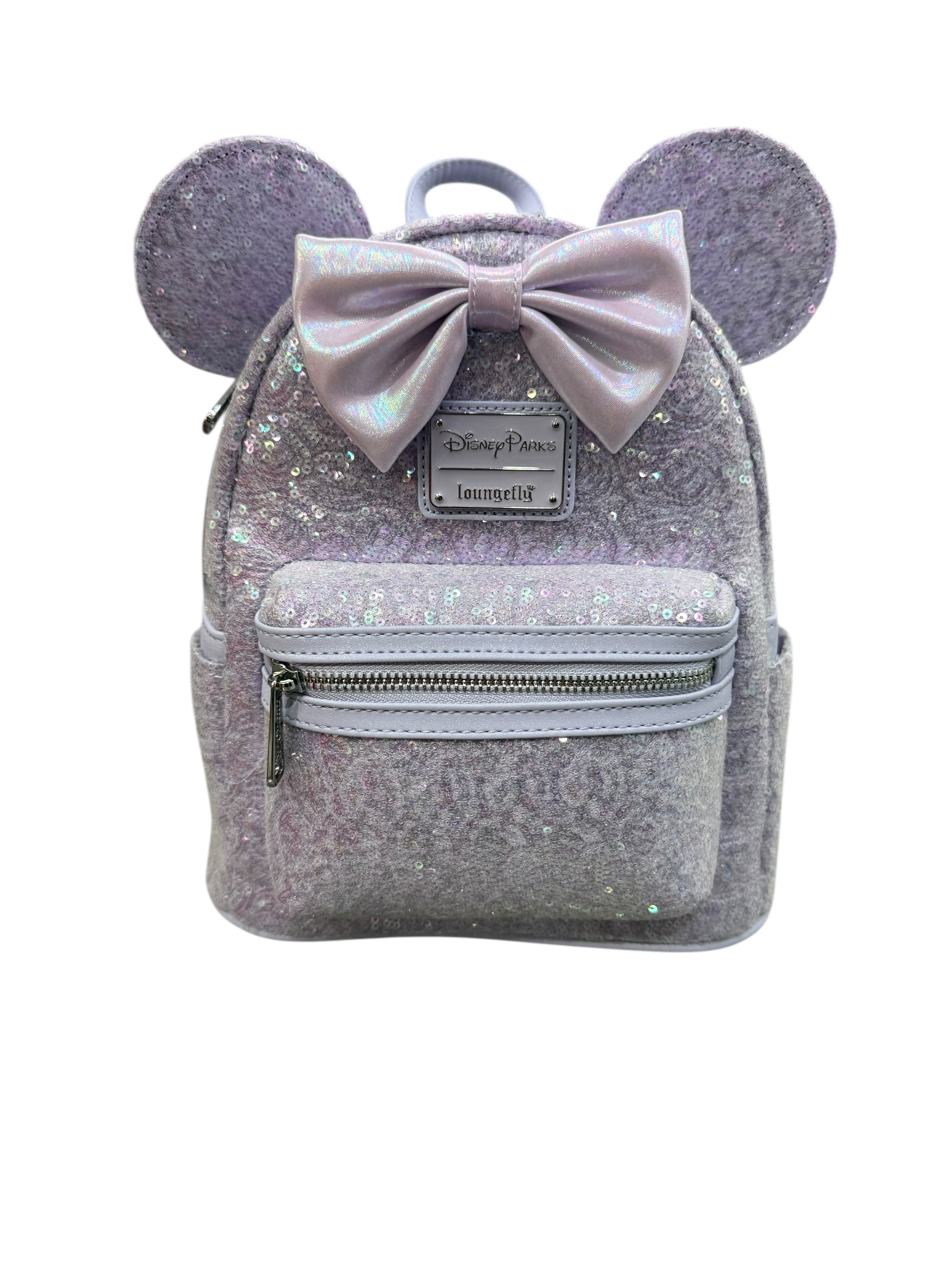 ☆Loungefly☆パーク限定 ミニーバックパック パープル Disney Minnie Mouse Sequined Loungefly Mini Backpack