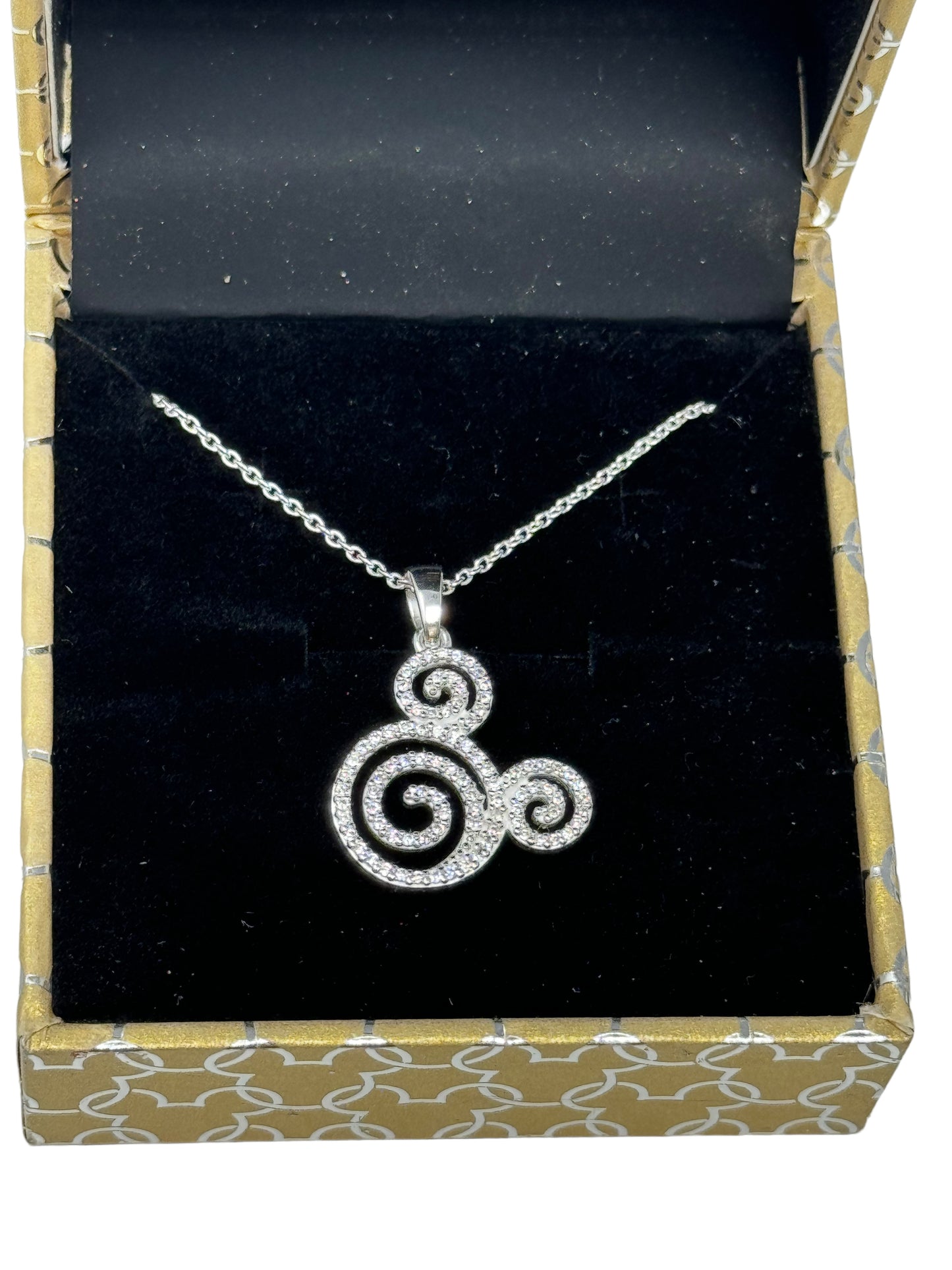 Disney Mickey Icon Swirl Rebecca Hook Necklace