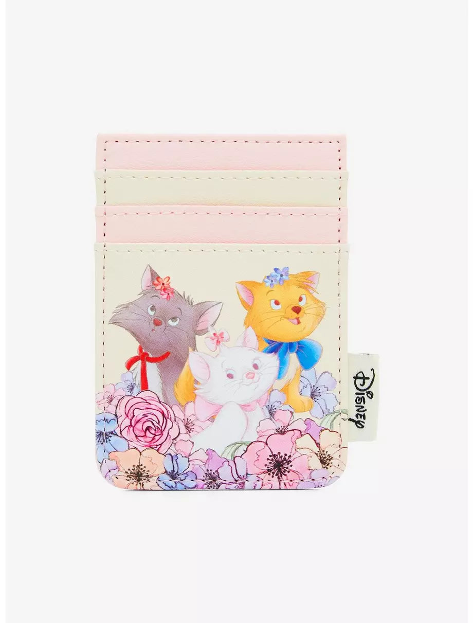 Loungefly Disney The Aristocats Trio Floral Vertical Cardholder