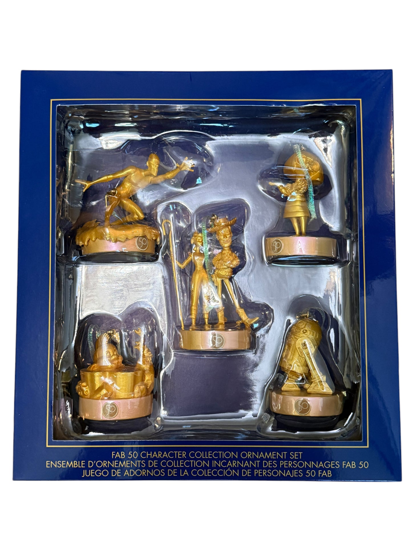 Walt Disney World 50th Anniversary Hollywood Studios Fab 50 Ornament Set